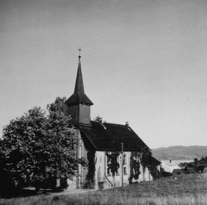 Holla Kirke i 1960.
Holla church in 1960.Foto: Arvid Hgvoll