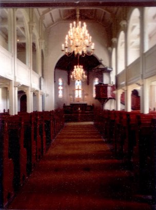 Holla Kirke interiør 1983.